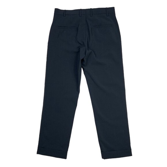 COS Cuffed Hem Trouser Pant 4 Blue Cropped Polyester High Rise - Picture 12 of 12